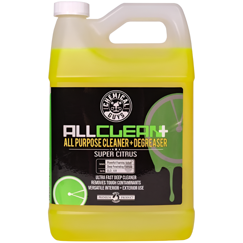 Chemical Guys CLD_101 All Clean+ Súper limpiador multiusos a base de cítricos, seguro para automóviles, camiones, SUV, motocicletas, vehículos recreativos y más, 128 fl oz (1 galón), aroma cítrico